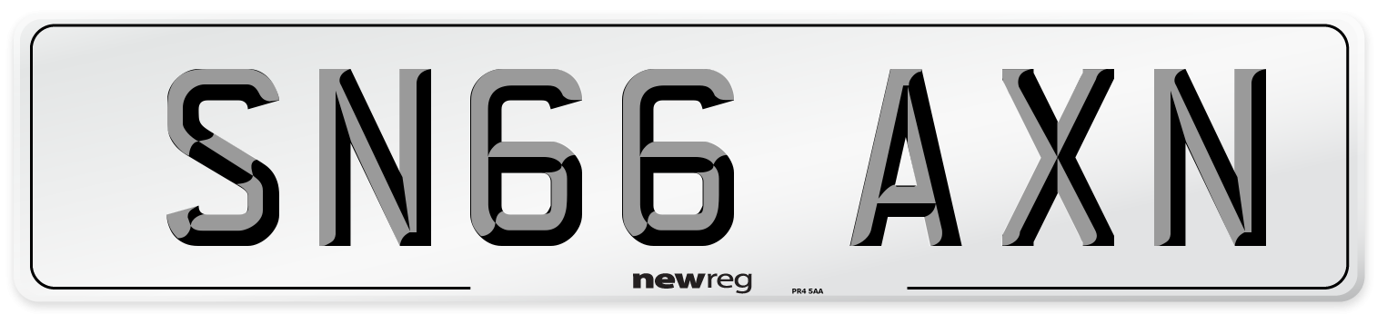 SN66 AXN Number Plate from New Reg